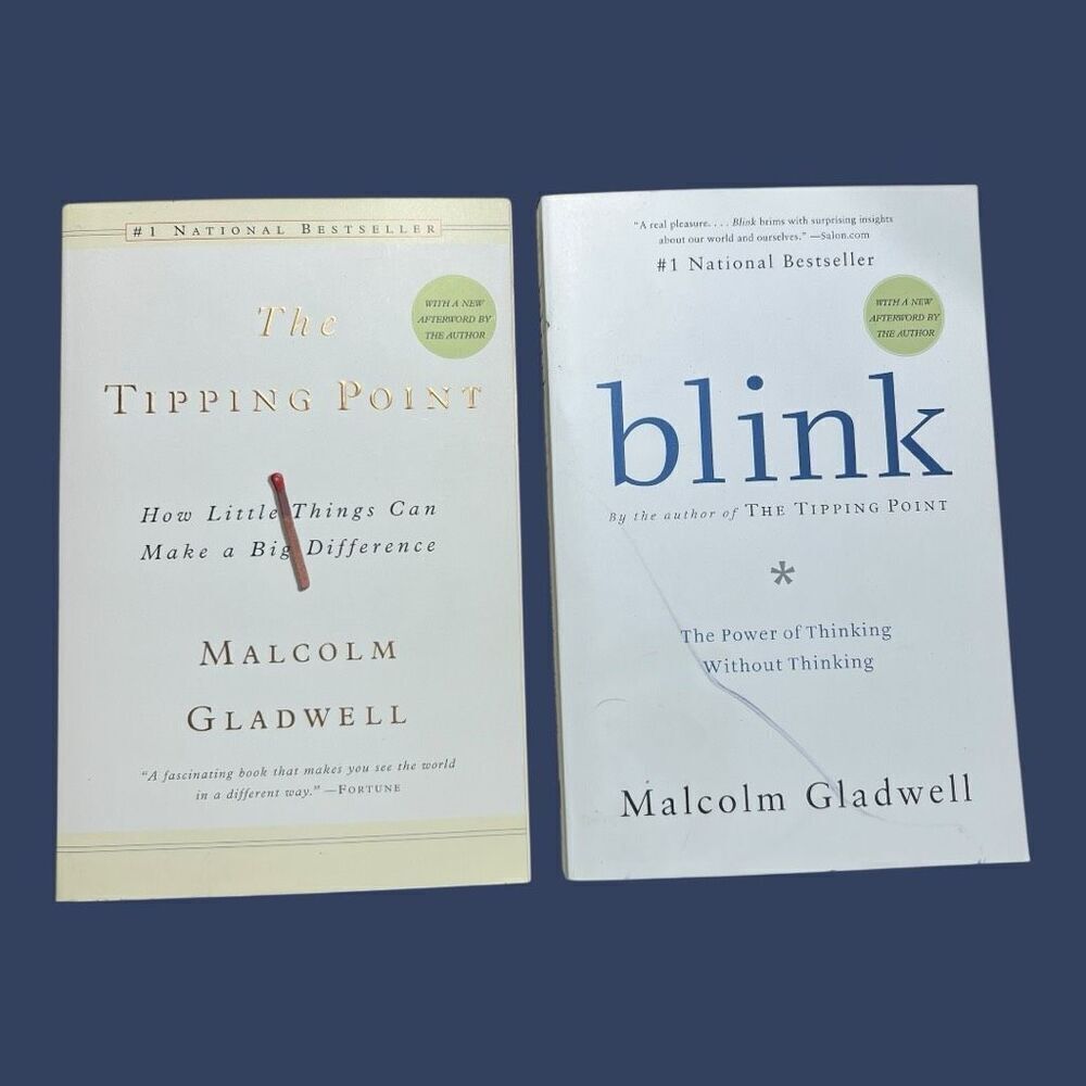 Set Of 2 Malcolm Gladwell The Tipping Point Blink National Bestseller Paperback